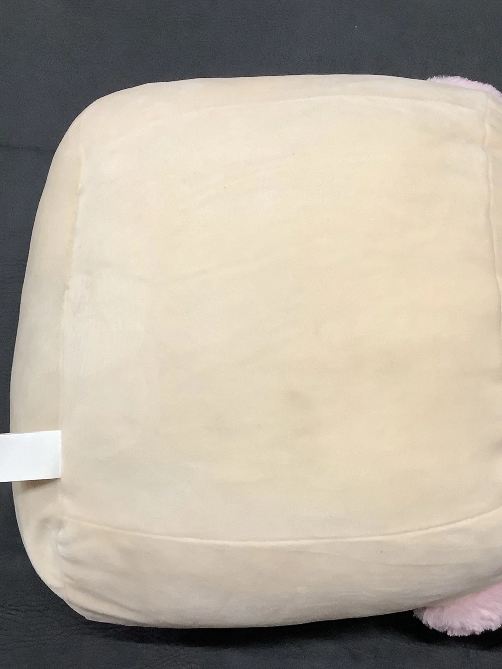 Squishmallows Cream Nadine Stackables with Pink Pom Pom